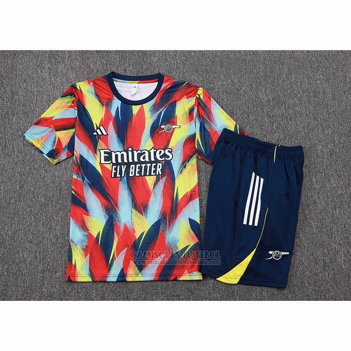 Fato de Treino Arsenal Manga Curta 2025-2026 Multicolor - Calcas Curta